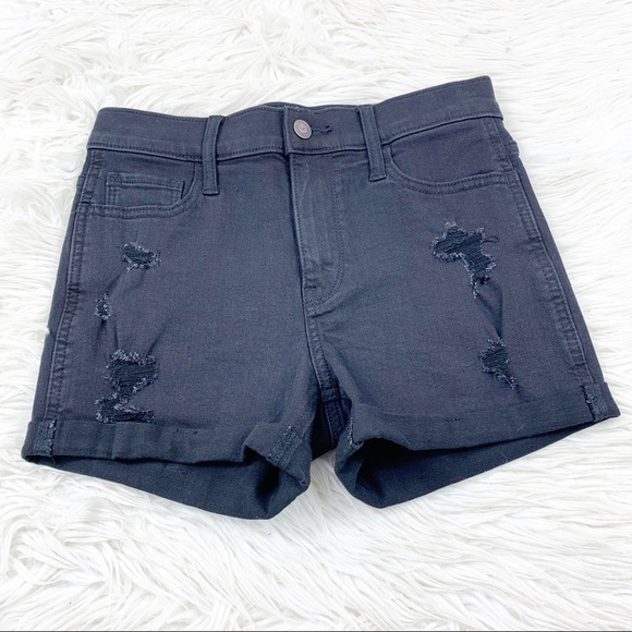HOLLISTER High Rise Short Stretch 3” Distressed - Picture 1 of 8